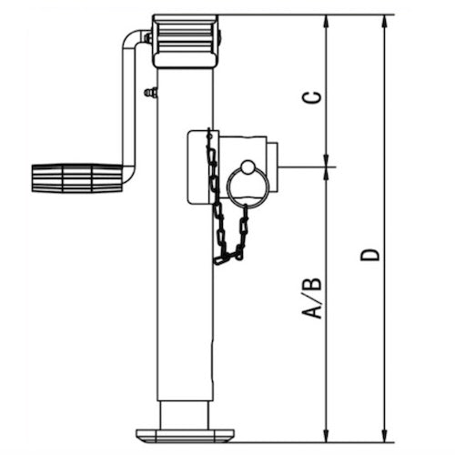 Implement jack with side handle