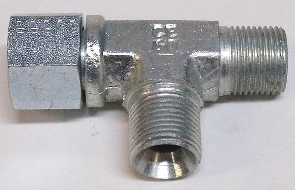 HYDRAULIC FITTING SWIVEL RUN TEE 0.375 610.411