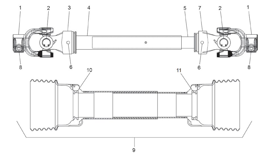 YOKE, OUTER TUBE, SC-50 PTO