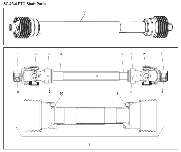 PTO SHAFT ASSEMBLY SC-25
