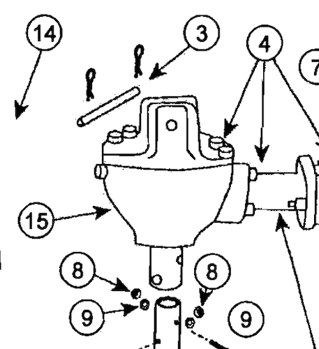 GEARBOX, MOTOR MOUNT, 510 DIGGER