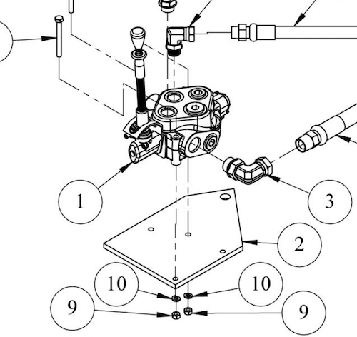 BASE PLATE, SINGLE SPOOL VALVE