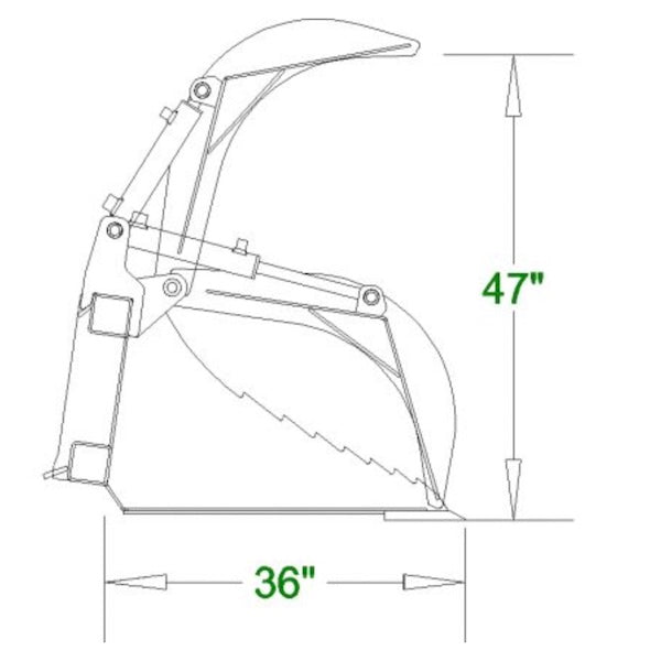 Stump Grapple dimensions