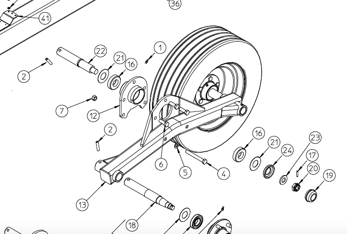 left hand tandem axle