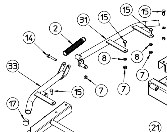 TARP FRAME, LATERAL, FRONT, 100.990