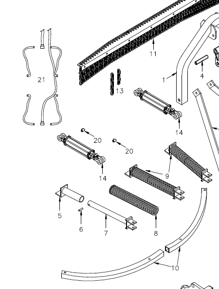 HOSE KIT, COMPLETE, FOLDING DECK TREE CUTTER