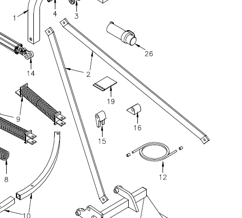 HINGE, HORISZONTAL MOUNT