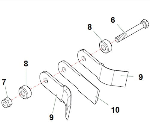 SPACER, FLAIL BLADE, TID100