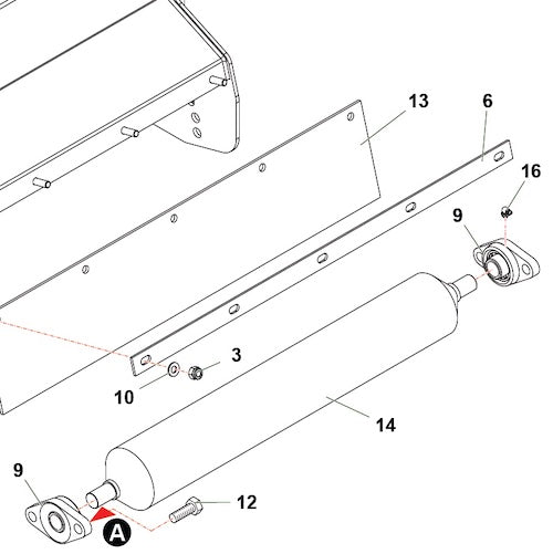 ROLLER, TME80 FLAIL HEAD