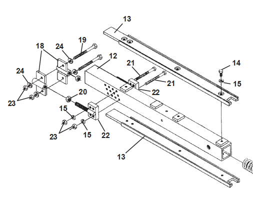 WEAR STRIP WELDMENT 48” TRENCHER BOOM