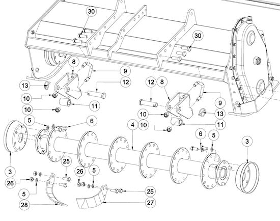 Sundown rotor assembly parts breakdown