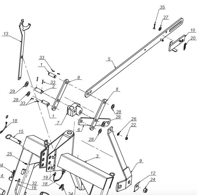 LEVER ARM, SHORT, LIFTING BAR