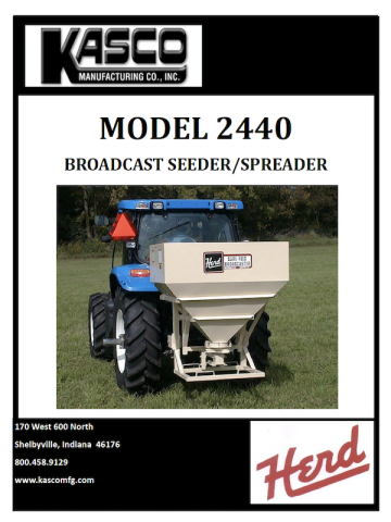Herd 2440 Seeder Manual