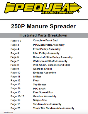 250P Parts Manual
