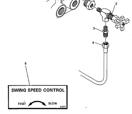 DECAL, SWING SPEED CONTROL
