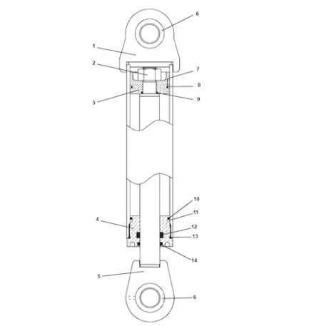 CYLINDER ASSEMBLY, BRADCO 511 & 609 BOOM