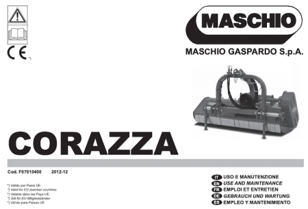 Corazza Owners Manual 2012-12