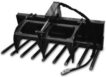 Compact tractor manure fork & grapple