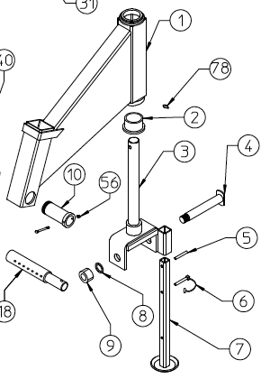 Disc mower parts diagram