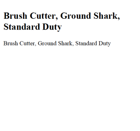 Ground Shark Standard Duty Brush Cutter