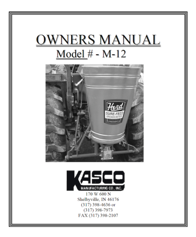 Herd M12 Seeder Manual