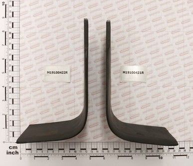 TILLER BLADES (2), MASCHIO A/E/H, L-SHAPED, ONE LEFT & ONE RIGHT