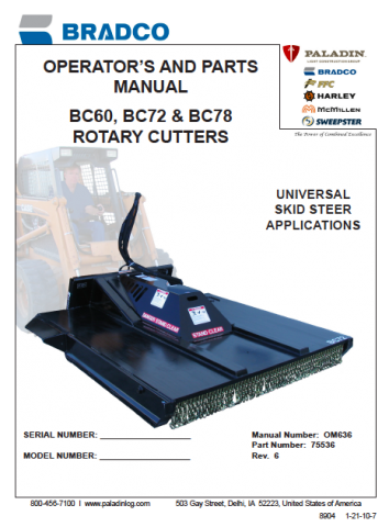 Brush Cutter (BC Series) Manual OM636