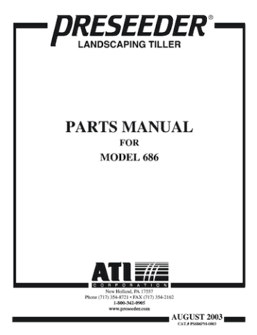 PRESEEDER 686 Parts Manual