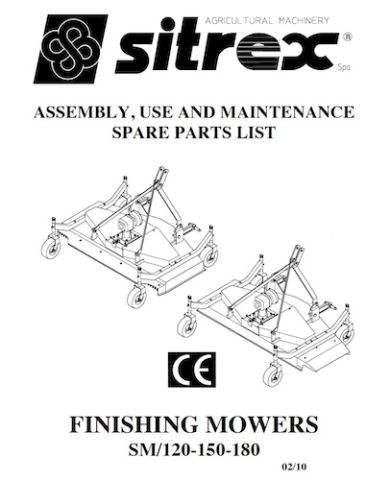 Sitrex SM120-SM180 Parts List Only