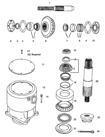 GEARBOX ASSEMBLY, 165 HP, 540 RPM