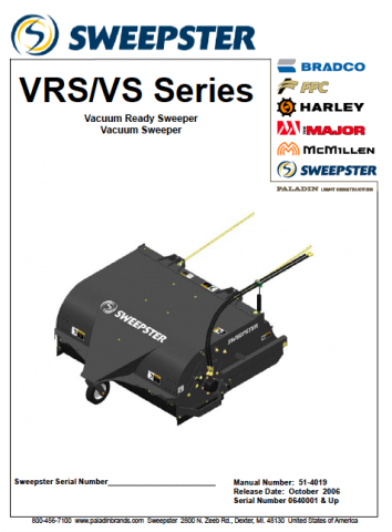 VRS VS Pickup SN 0640001 to 0836011