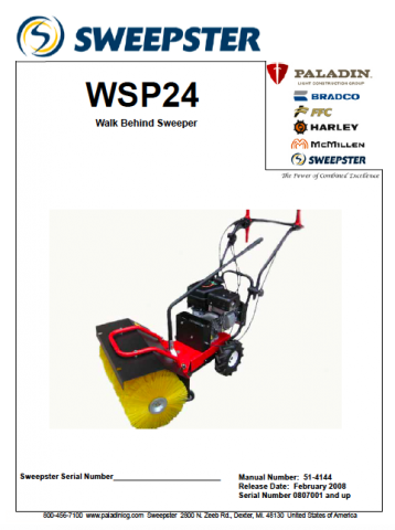 WSP24 Walk-Behind Manual 51-4144