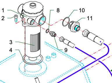 Ferri oil filter cartridge