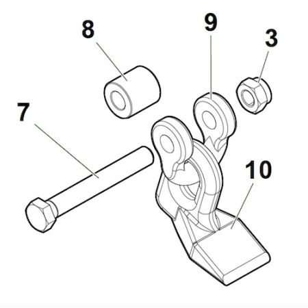 U-SHACKLE, FERRI ARTICULATED HAMMER BLADE