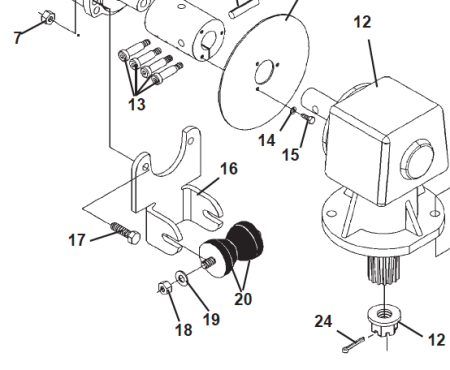 motor and mount bracket