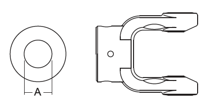 IMPLEMENT YOKE, 1-⅜" ROUND BORE, BYPY 6