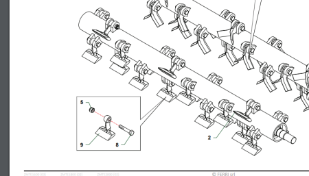 ROTOR ASSEMBLY WITH HAMMERS, ZMTE 1600