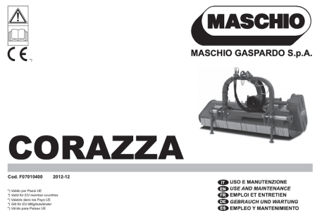 Corazza Owners Manual 2012-12
