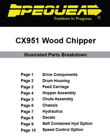 Pequea CX951 Parts Manual