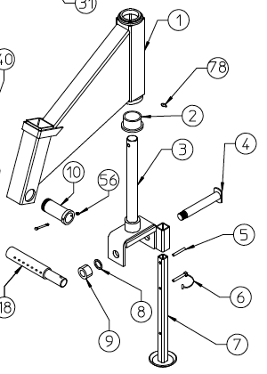 Disc mower parts diagram