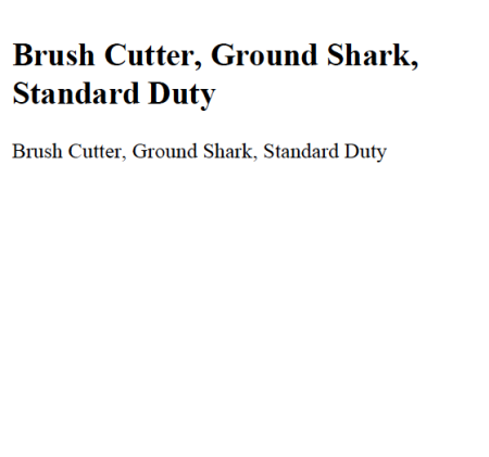 Ground Shark Standard Duty Brush Cutter