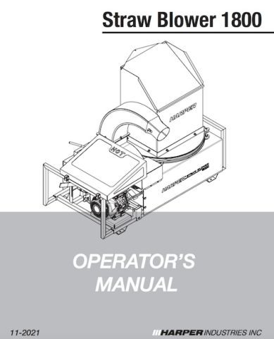 Harper SB1800 Manual SN16A01+ (2021)