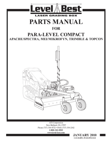 PARA-LEVEL, COMPACT, PARTS MANUAL 2010-01