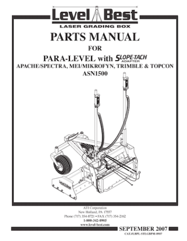 PLD-Series Parts Manual (General) 2007-09