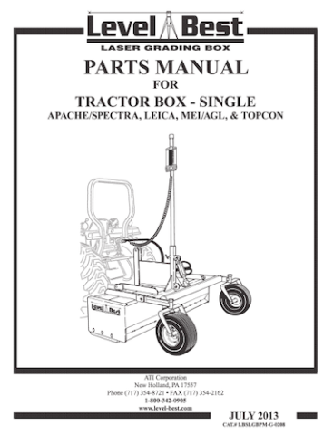 TS Series, Tractor Box Single, Parts Manual 2013-07