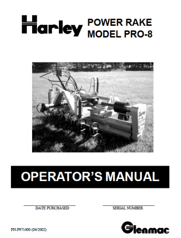 Harley Pro8 Parts Manual