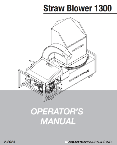 Harper SB1300 Manual SN18A01 (2023)