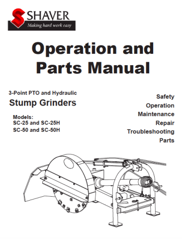 StumpBuster Parts Manual 2014-03