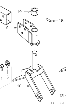 Tail wheel fork assembly