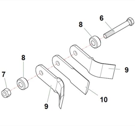 Flail blade diagram